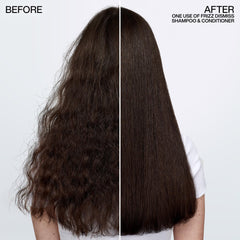 Redken Frizz Dismiss creamy conditioner texture illustrating smooth application