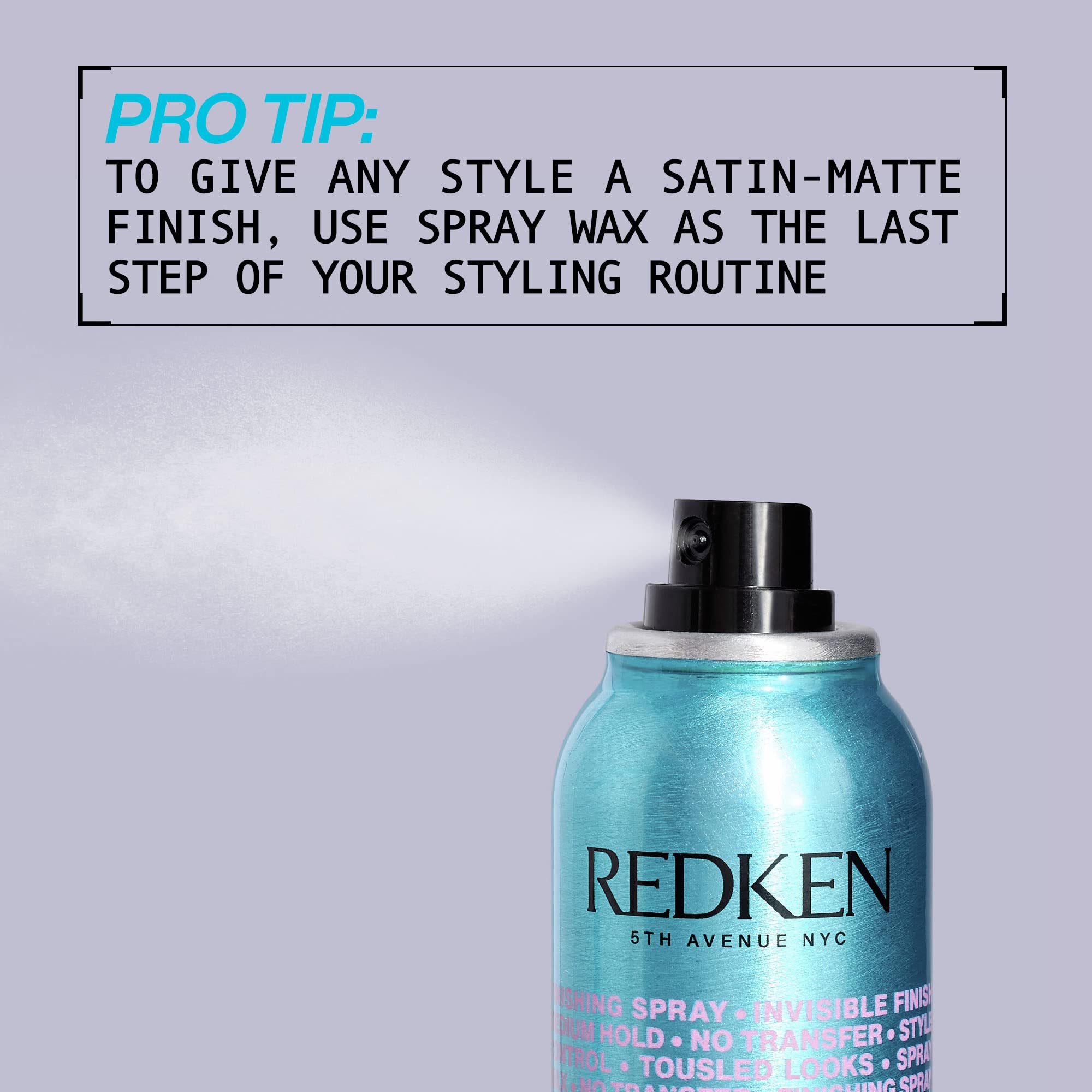 Redken mist on damp hair before blow-dry boosting lift and volume