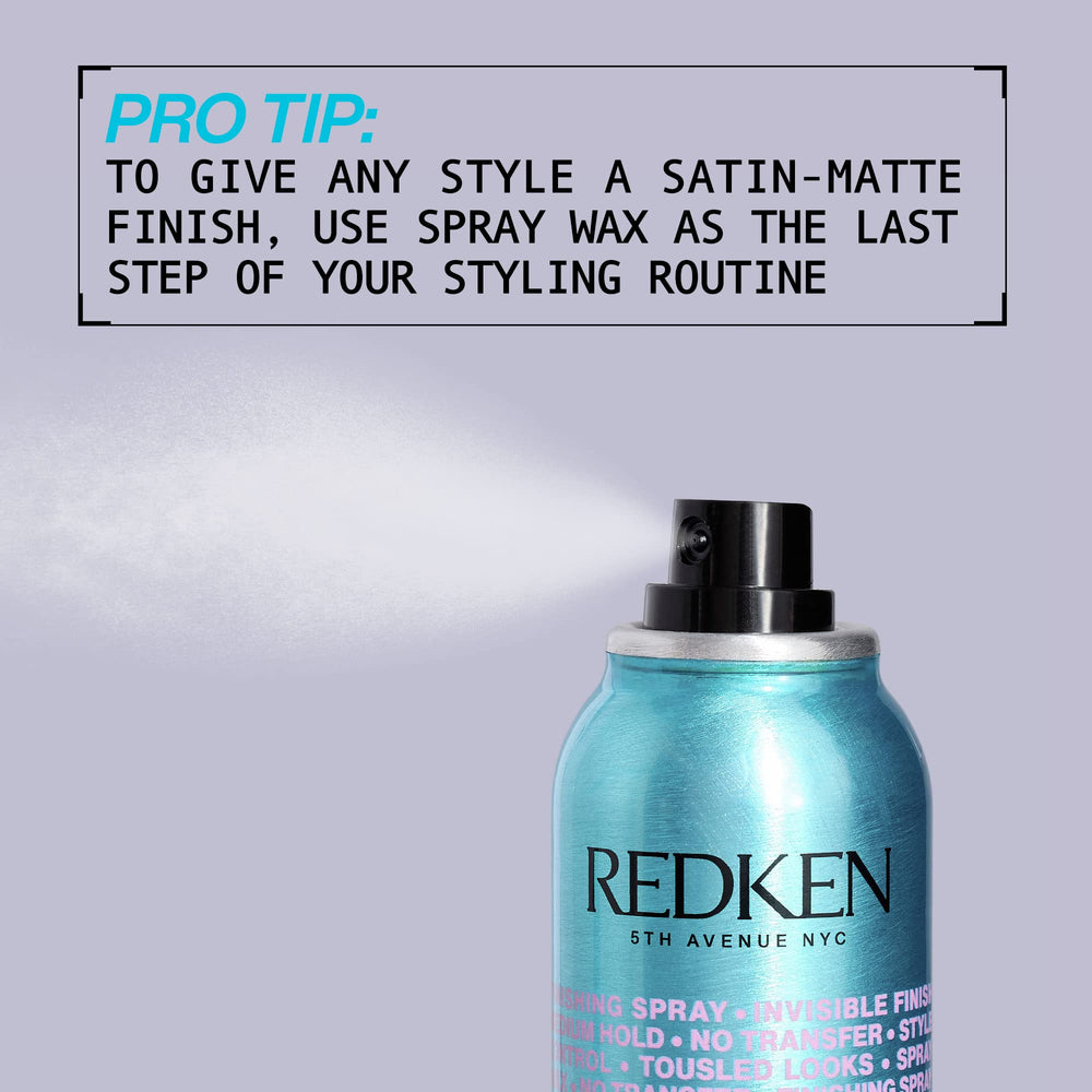 Redken mist on damp hair before blow-dry boosting lift and volume