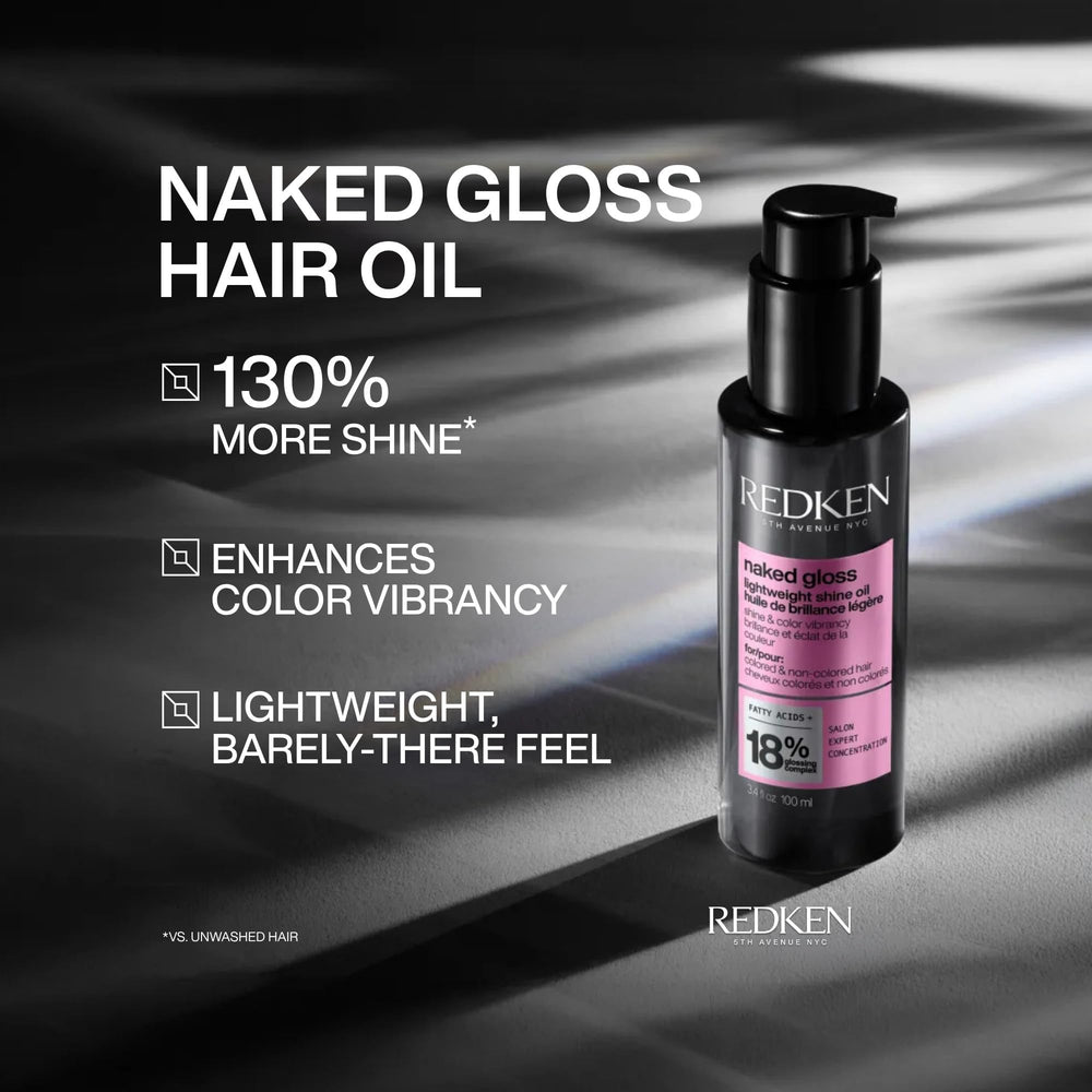 Redken bottle pump detail demonstrating easy dispensing and controlled application benefit