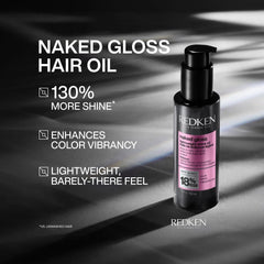Redken bottle pump detail demonstrating easy dispensing and controlled application benefit