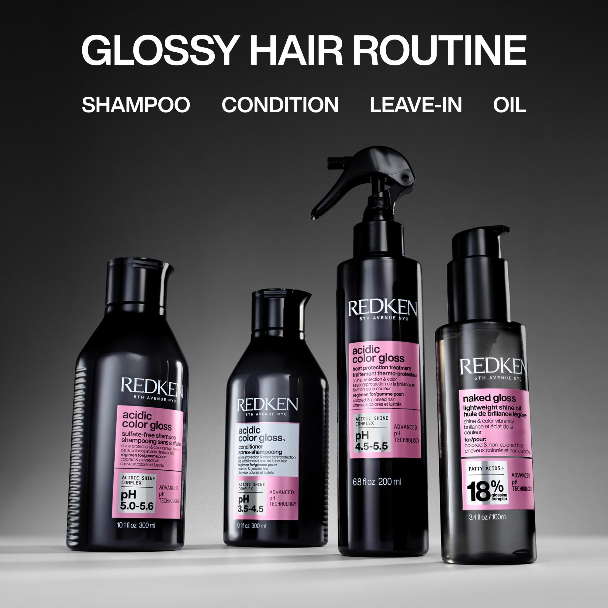 Redken visual of omega-9 ingredient emphasizing nourishing fatty-acid hydration benefit