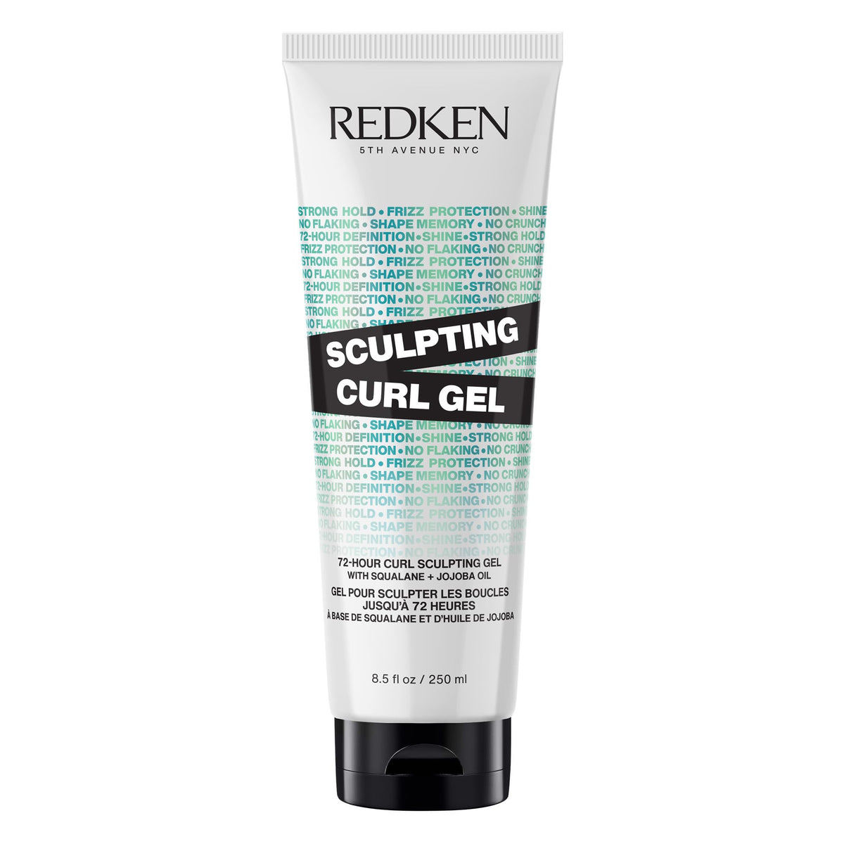Redken sculpting curl gel front bottle showing professional styling benefit