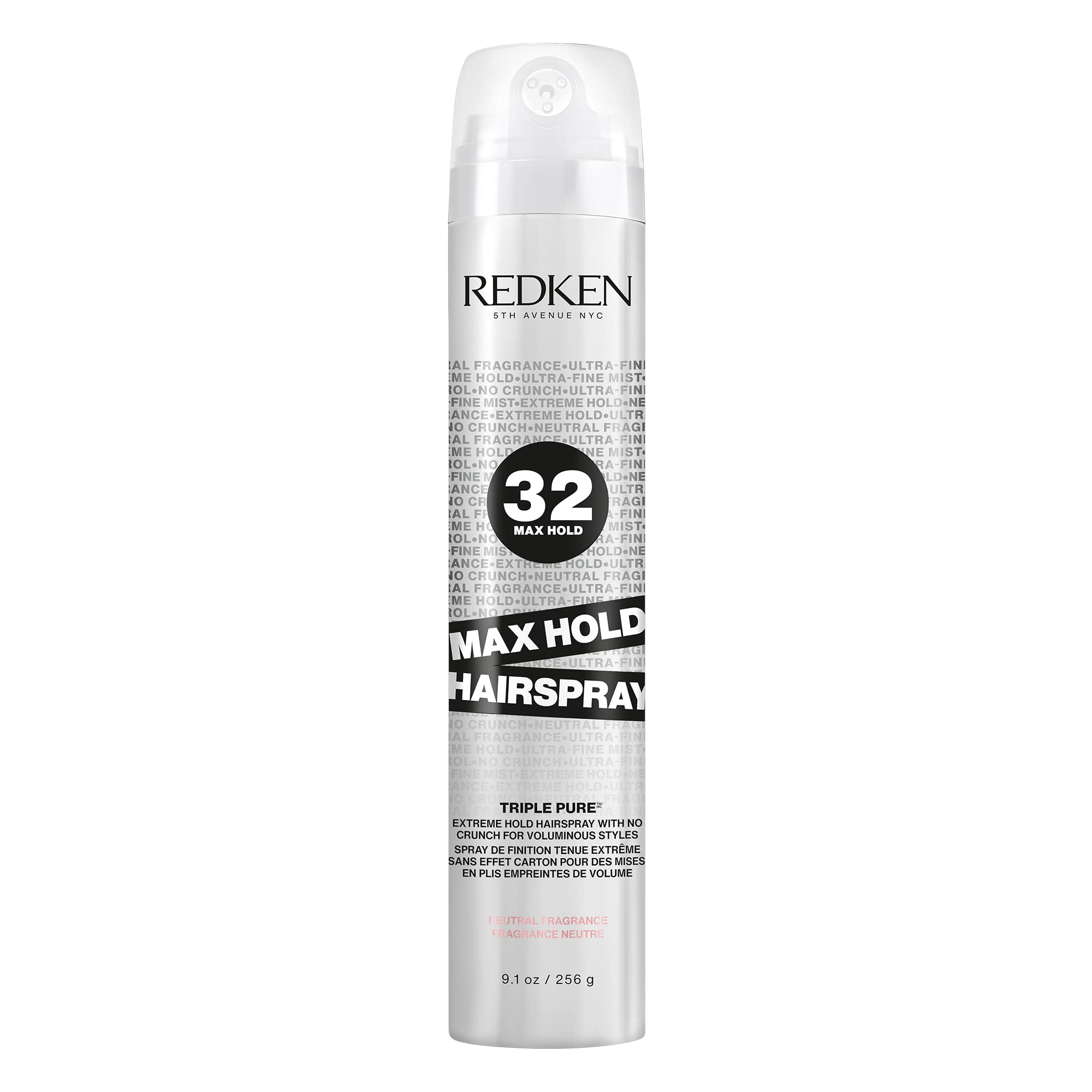 Redken Triple Pure 32 front packaging showing product and branding for reliable hold