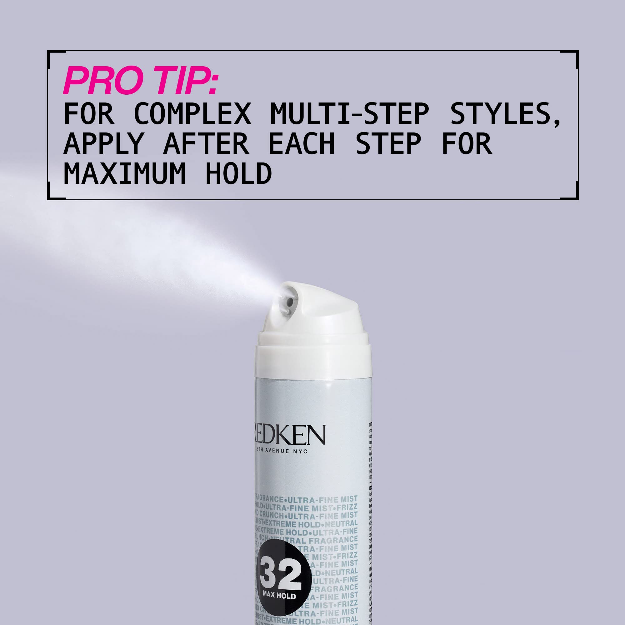 Redken Triple Pure 32 can in hand to show size and portability for travel convenience