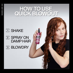 Redken usage demo in hand illustrating easy shake-and-spray application