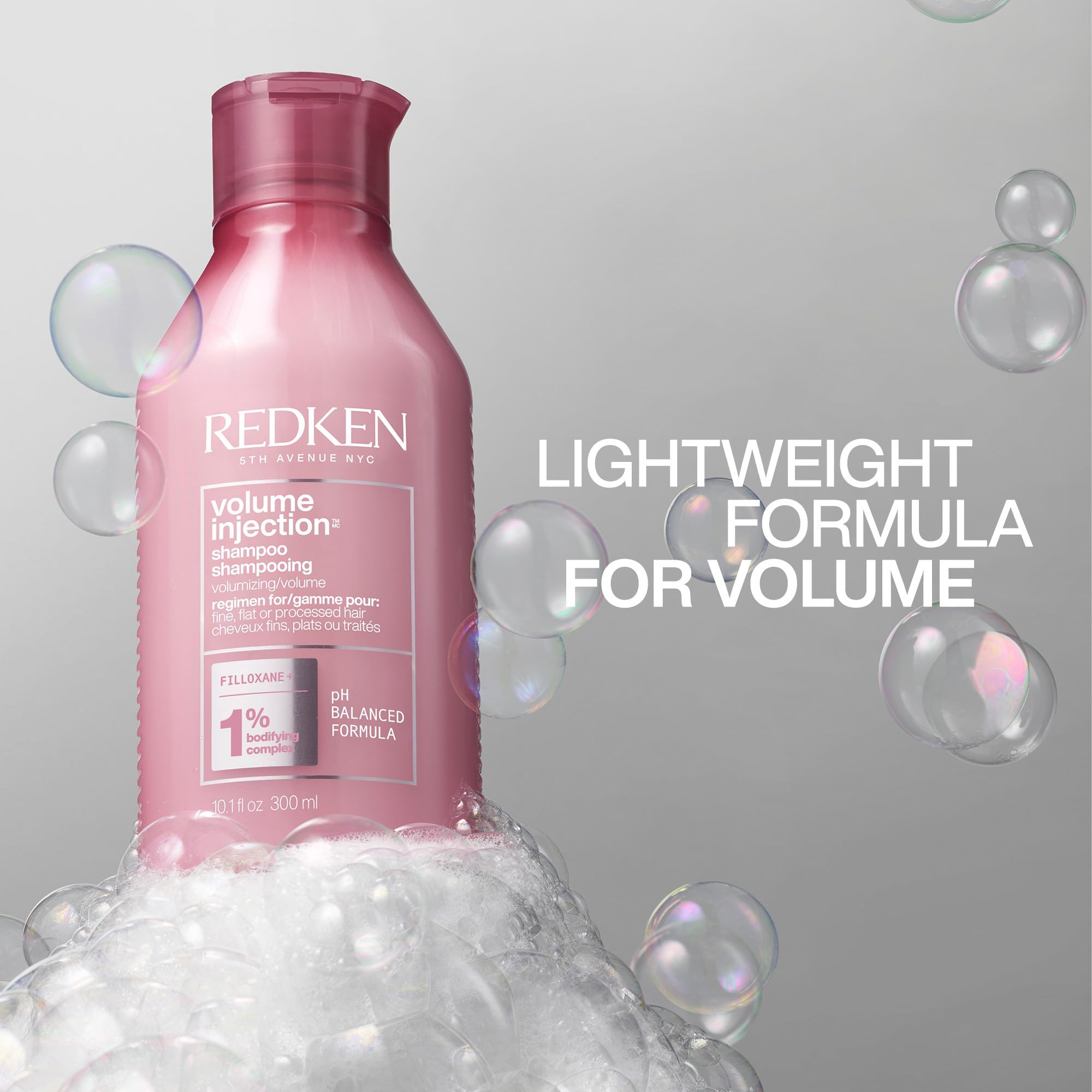 before and after hair comparison with redken showing visible body