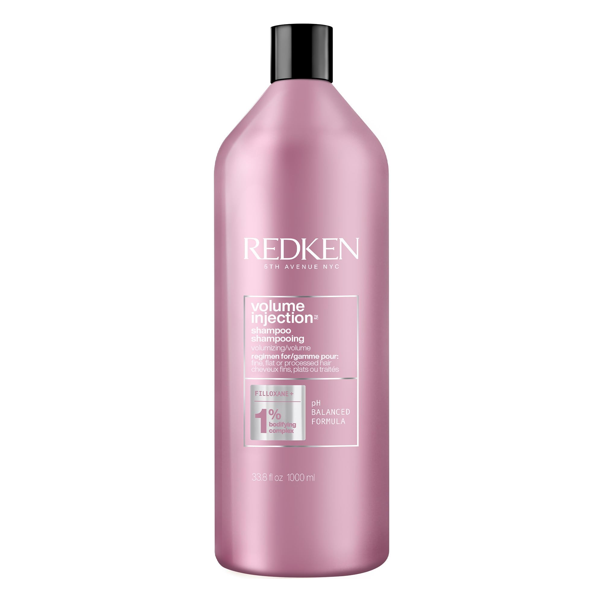 Redken bottle front view showing product and benefits