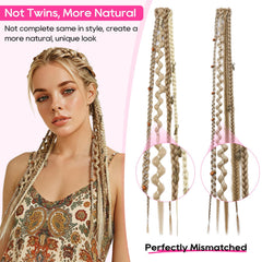 REECHO braid texture closeup showing soft Vegan HOUYISTOU fiber and natural look