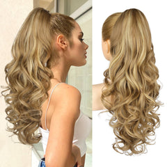 REECHO front packaging showing full 24-inch ponytail, quick salon finish