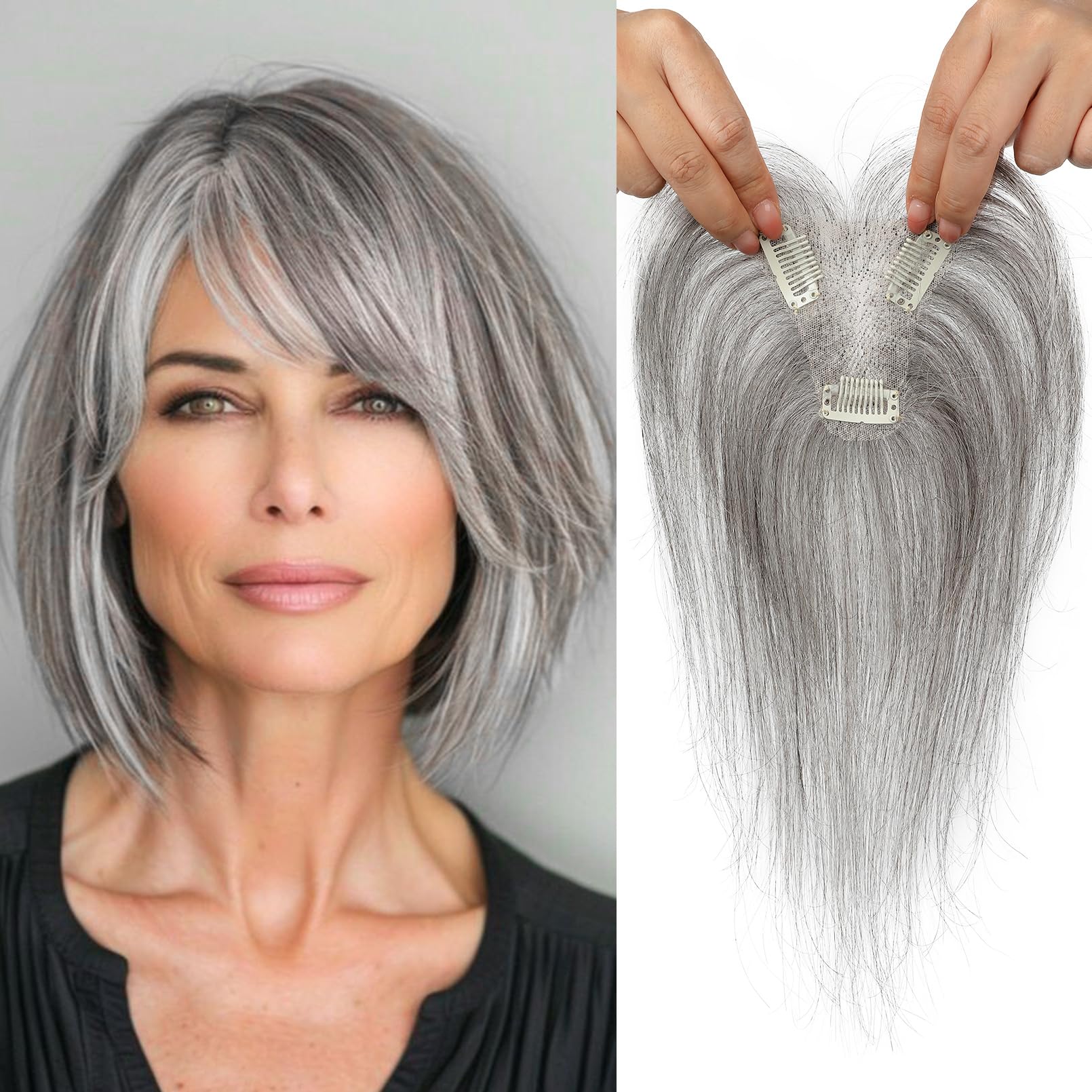 REECHO front view with bangs showing natural frontal coverage