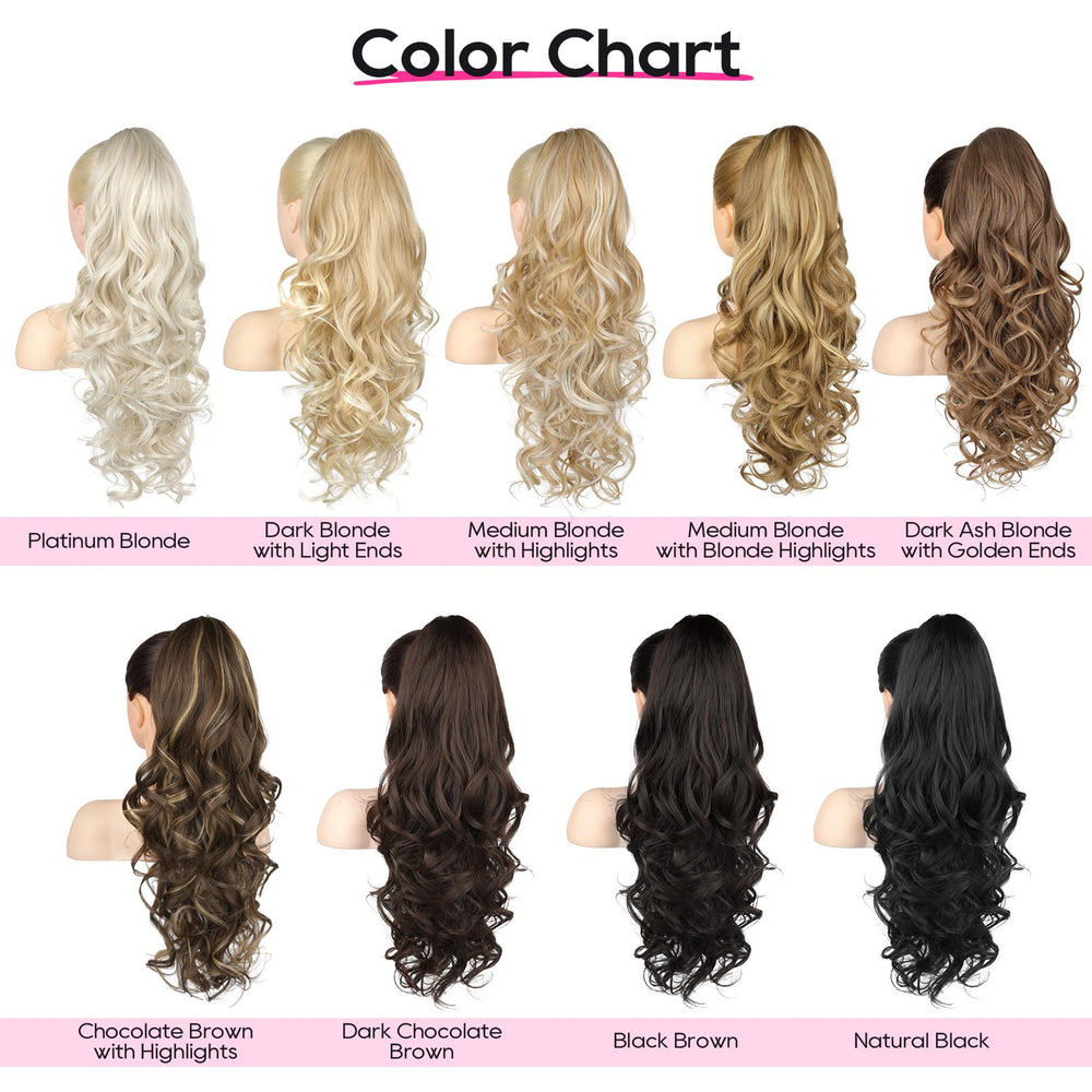 REECHO ponytail next to ruler illustrating true 24-inch length advantage