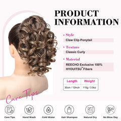 REECHO close-up of HYOUITSU fiber curls showing natural texture benefits