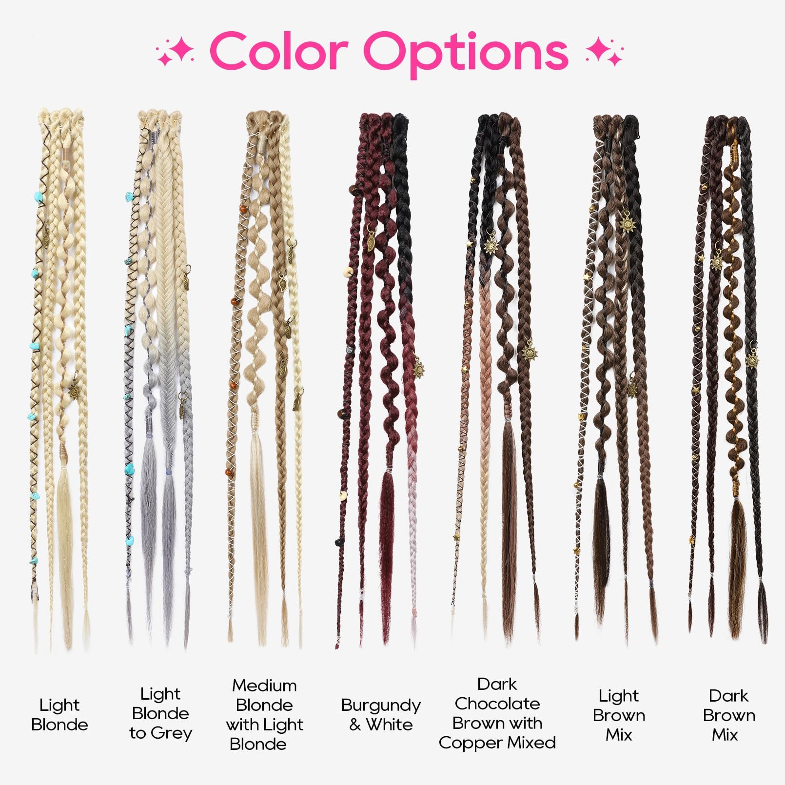 REECHO braids held in hand to show 16 inch scale and easy portability