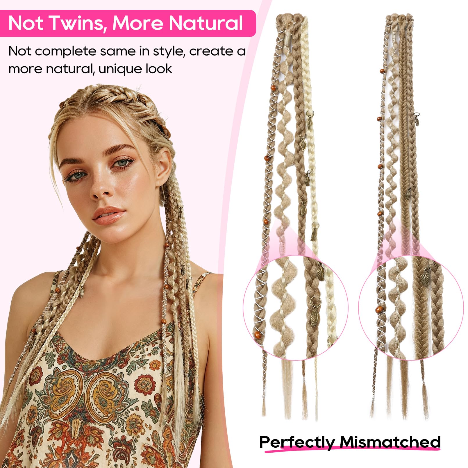 REECHO fiber texture close-up showing soft vegan HOUYISTOU fiber for natural look