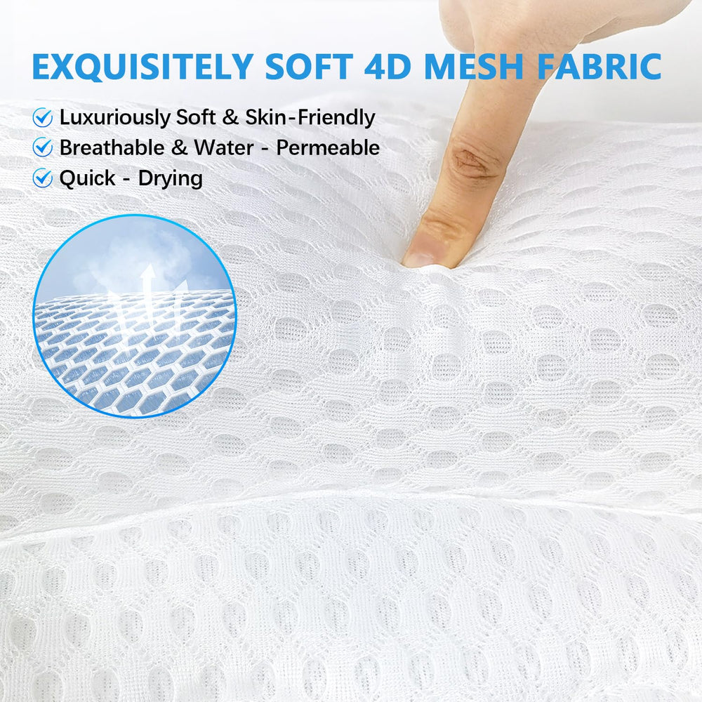 REEZEIVI 4D mesh fabric texture close-up for breathable comfort