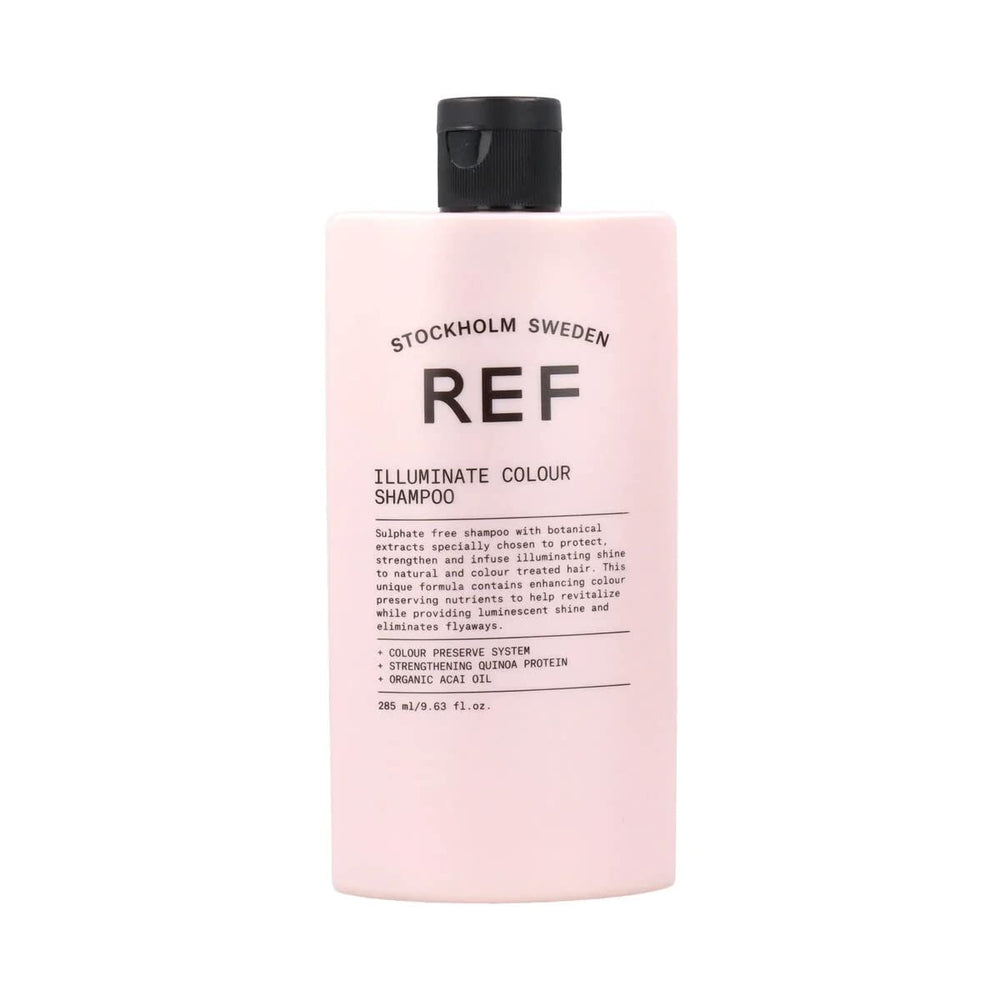 REF Illuminate Colour Shampoo bottle front view showing glossy color-preserving finish