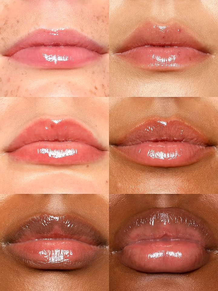 REFY model wearing blush gloss showcasing natural pink benefit