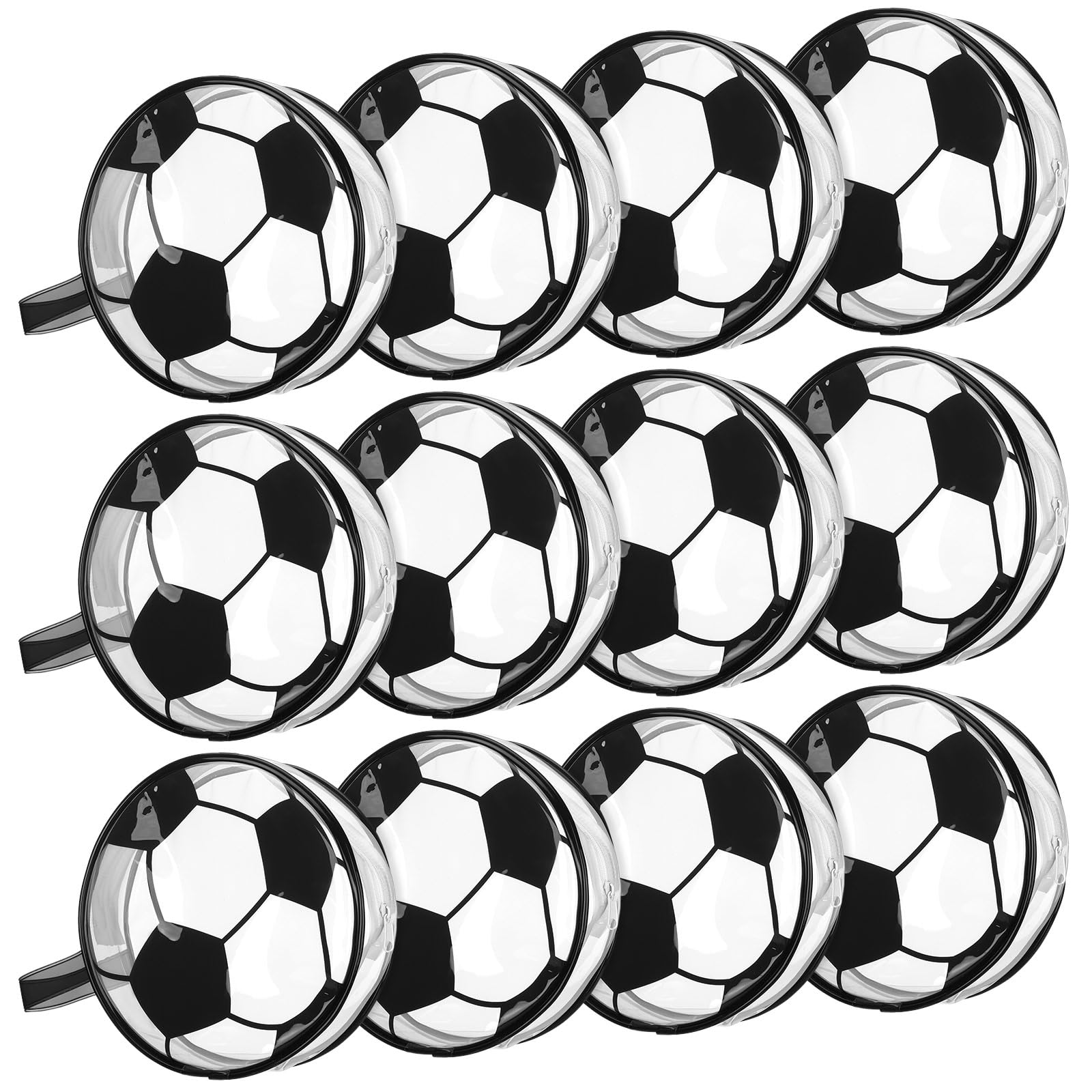 Reginary soccer pouch front view showing bold soccer pattern and waterproof benefit