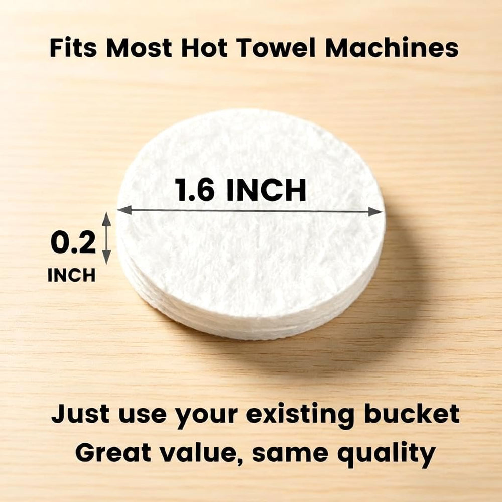 Reitow towel next to ruler for scale showing compact coin size and travel convenience