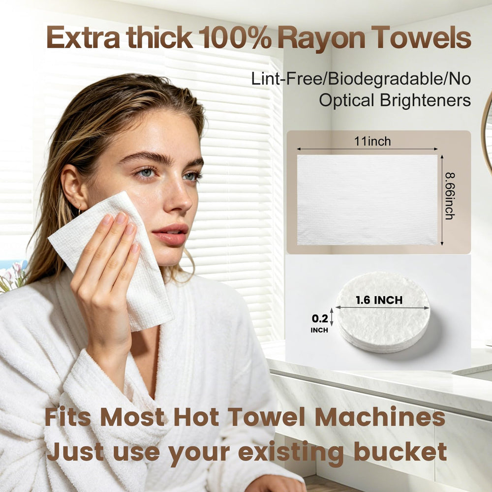 Reitow towel expanding inside a hot towel dispenser for quick warm compress preparation