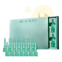 REJURAN ampoule front packaging showing product benefits and compact box