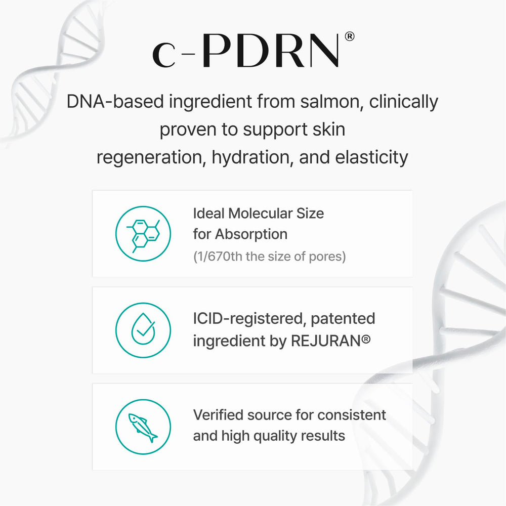 REJURAN ingredients visual highlighting c-PDRN and Purecolla benefits