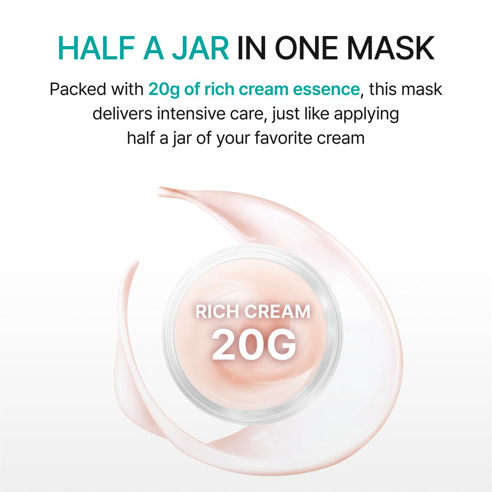 REJURAN flatlay showing mask sachet and the concentrated cream amount