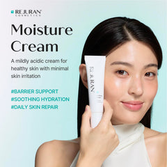 REJURAN close-up of cream texture reveals lightweight, fast-absorbing hydration