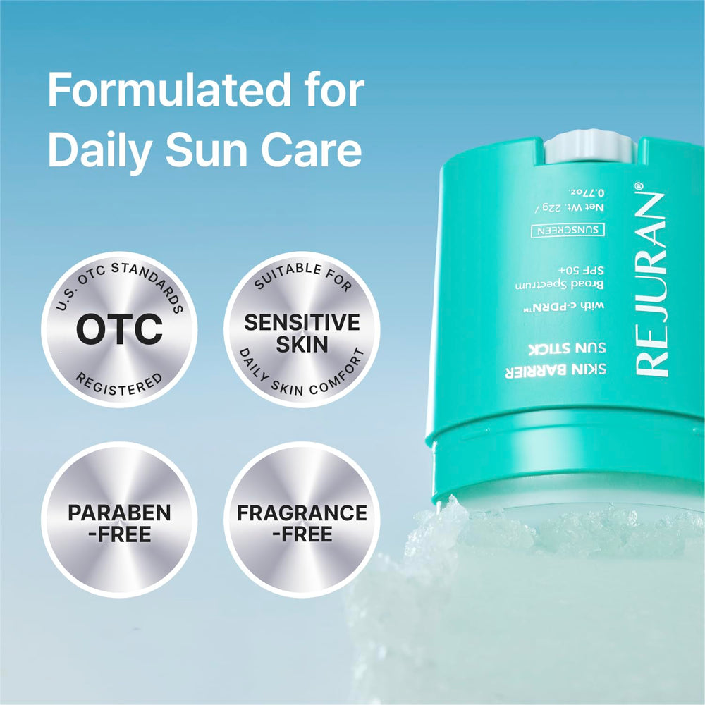 REJURAN sun stick in a purse for convenient on-the-go use