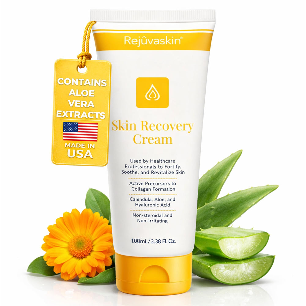 Rejuvaskin front packaging 100 mL showing product clarity and trusted formula