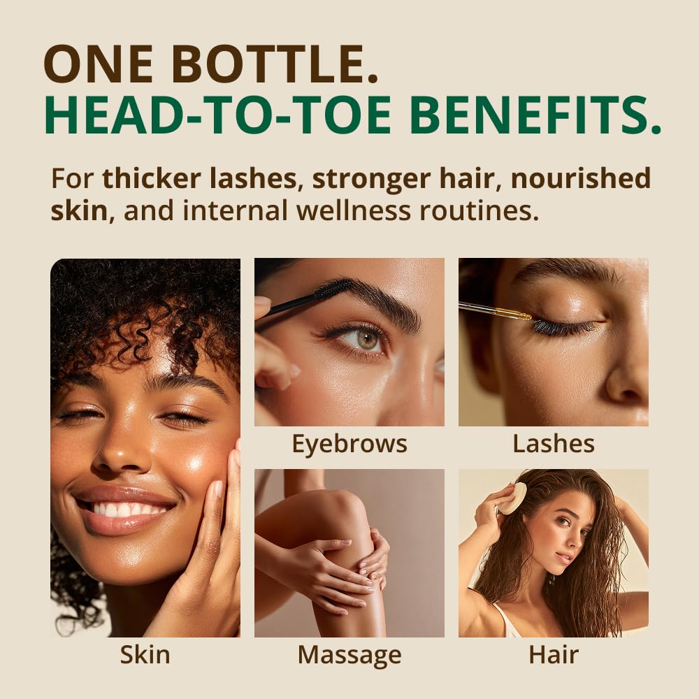 RejuveNaturals used with spoolie on brows and lashes for fuller-looking results