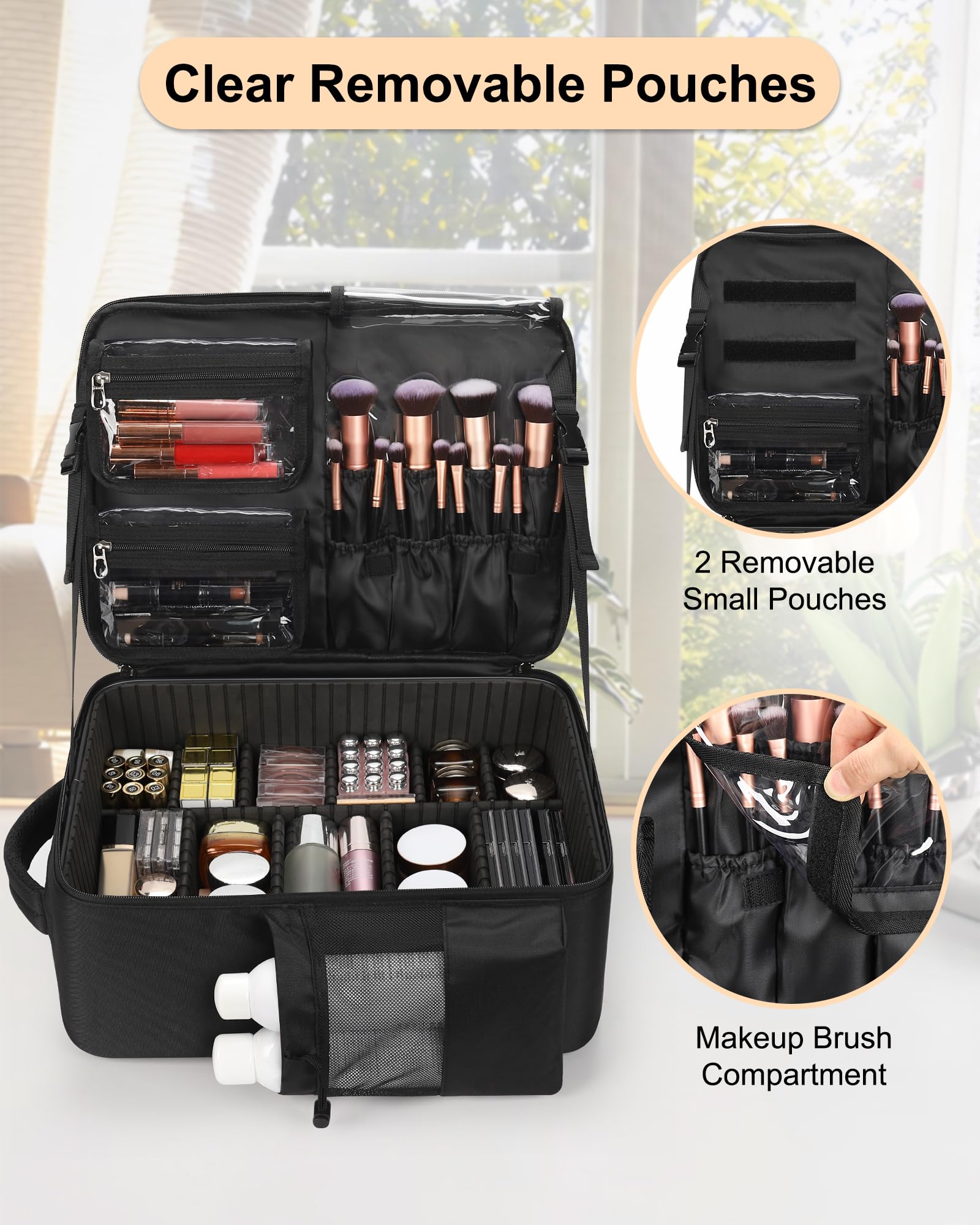Relavel five clear removable pouches laid out for quick visibility