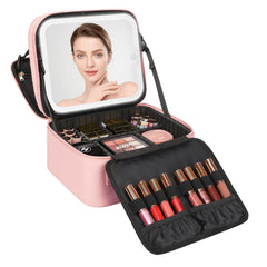Relavel front view pink case showing compact organized design and easy storage