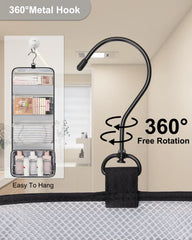 Relavel close-up of 360-degree swivel metal hook for versatile hanging and stability