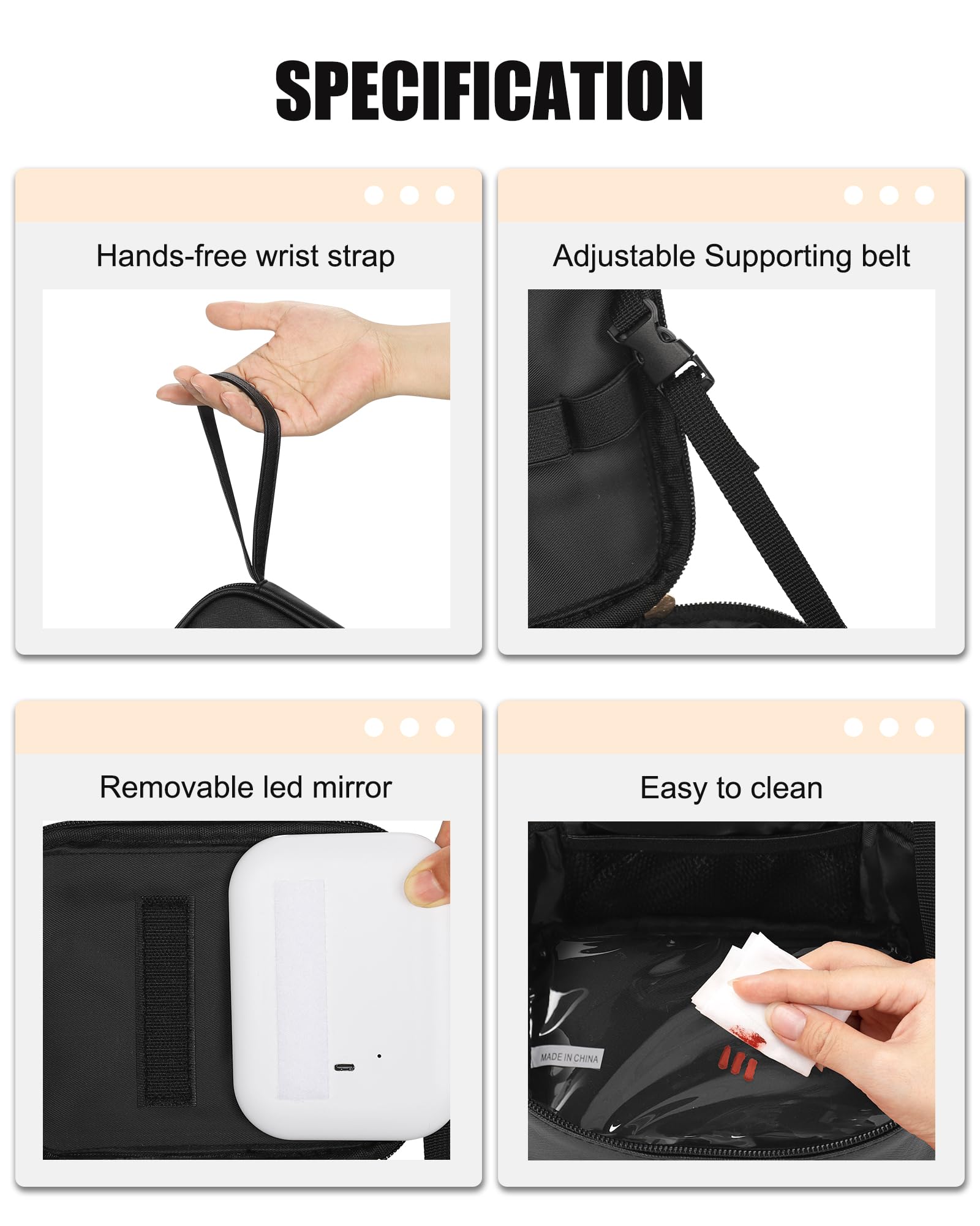 Relavel interior packed with cosmetics demonstrating organized storage capacity