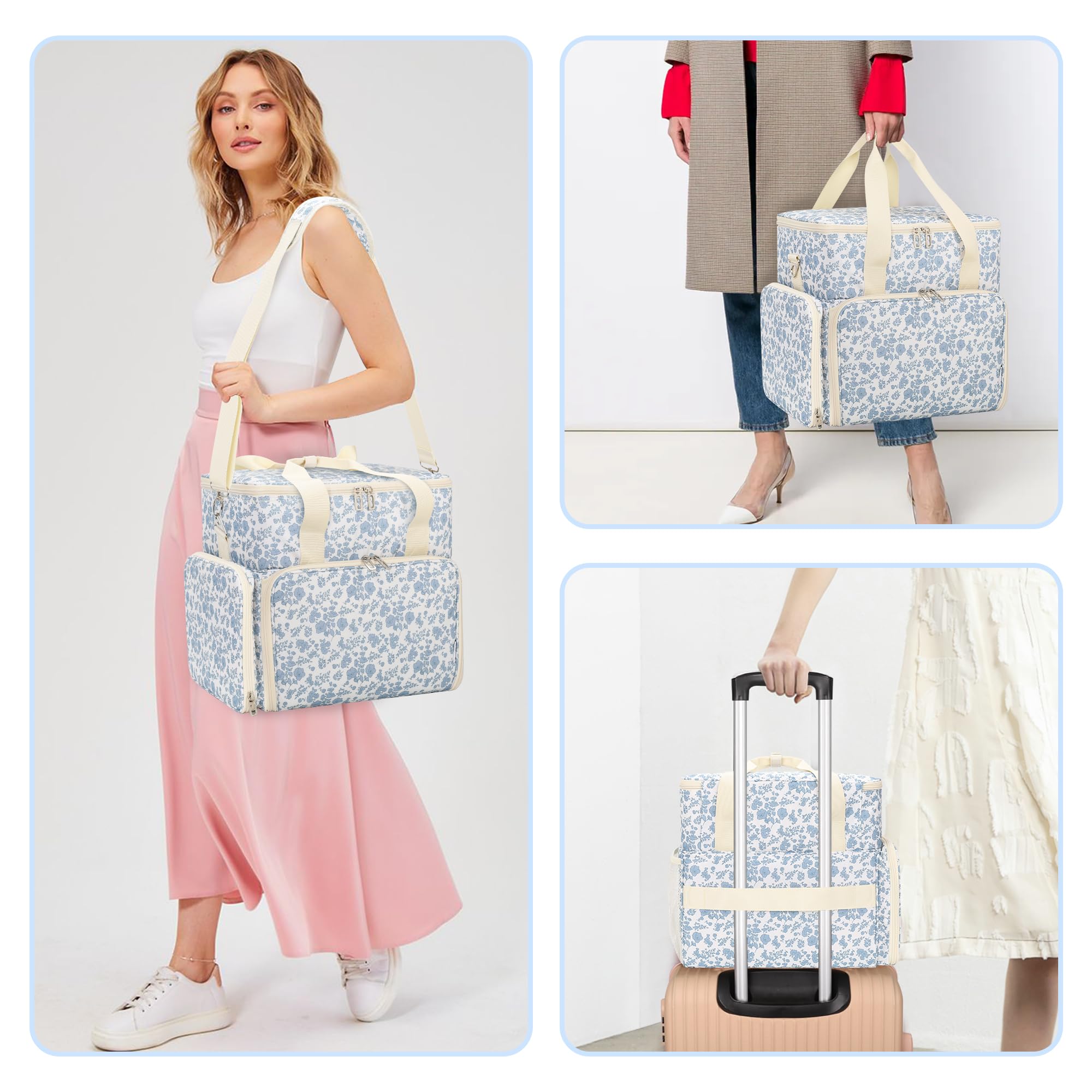 Relavel lifestyle image of bag in travel scene showing portability