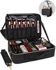 Relavel open three-layer layout displaying organized capacity for palettes and bottles
