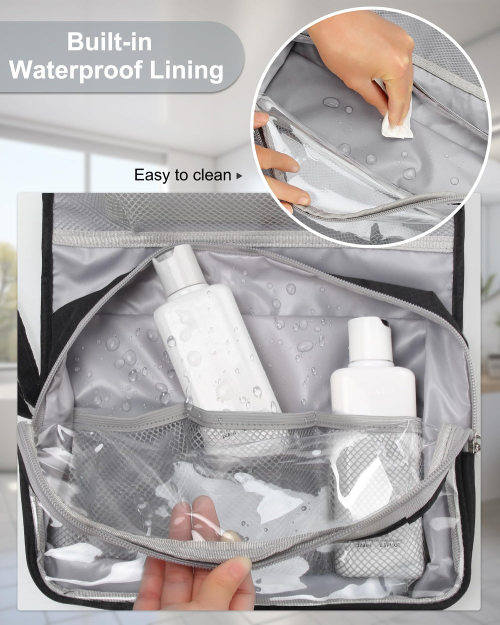 Relavel packed with bottles and brushes illustrating organized storage and quick visibility