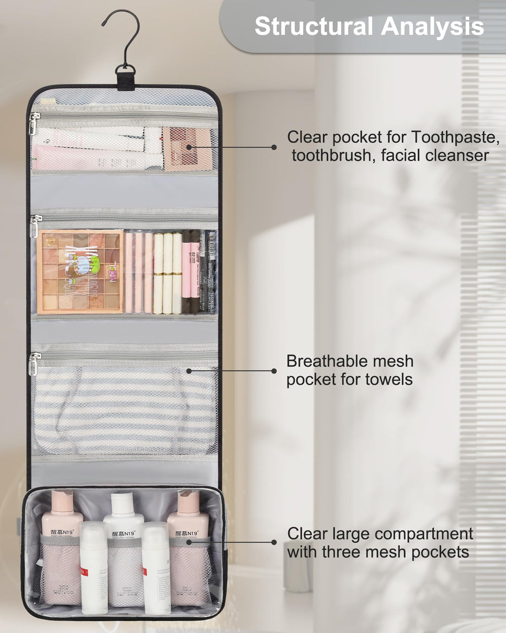 Relavel next to carry-on luggage showing scale and suitcase-friendly dimensions