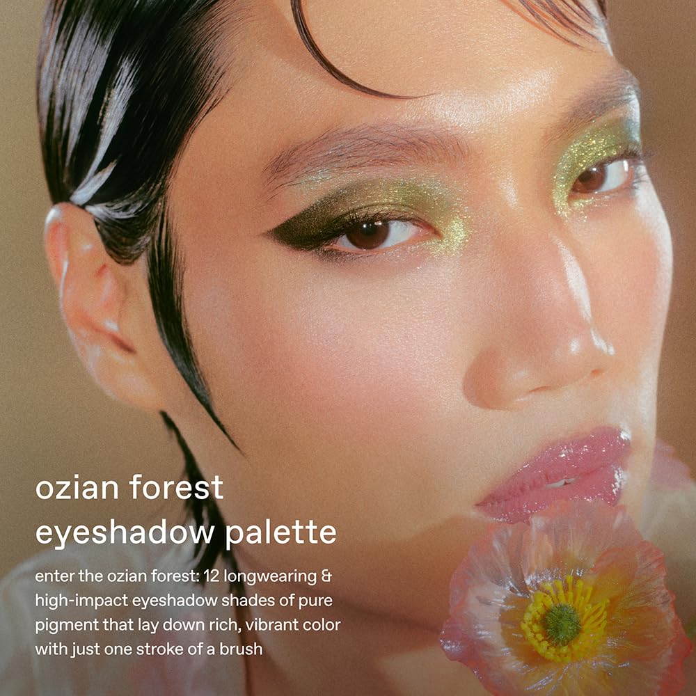 r.e.m. beauty bold evening eye look using metallics and glitter for impact