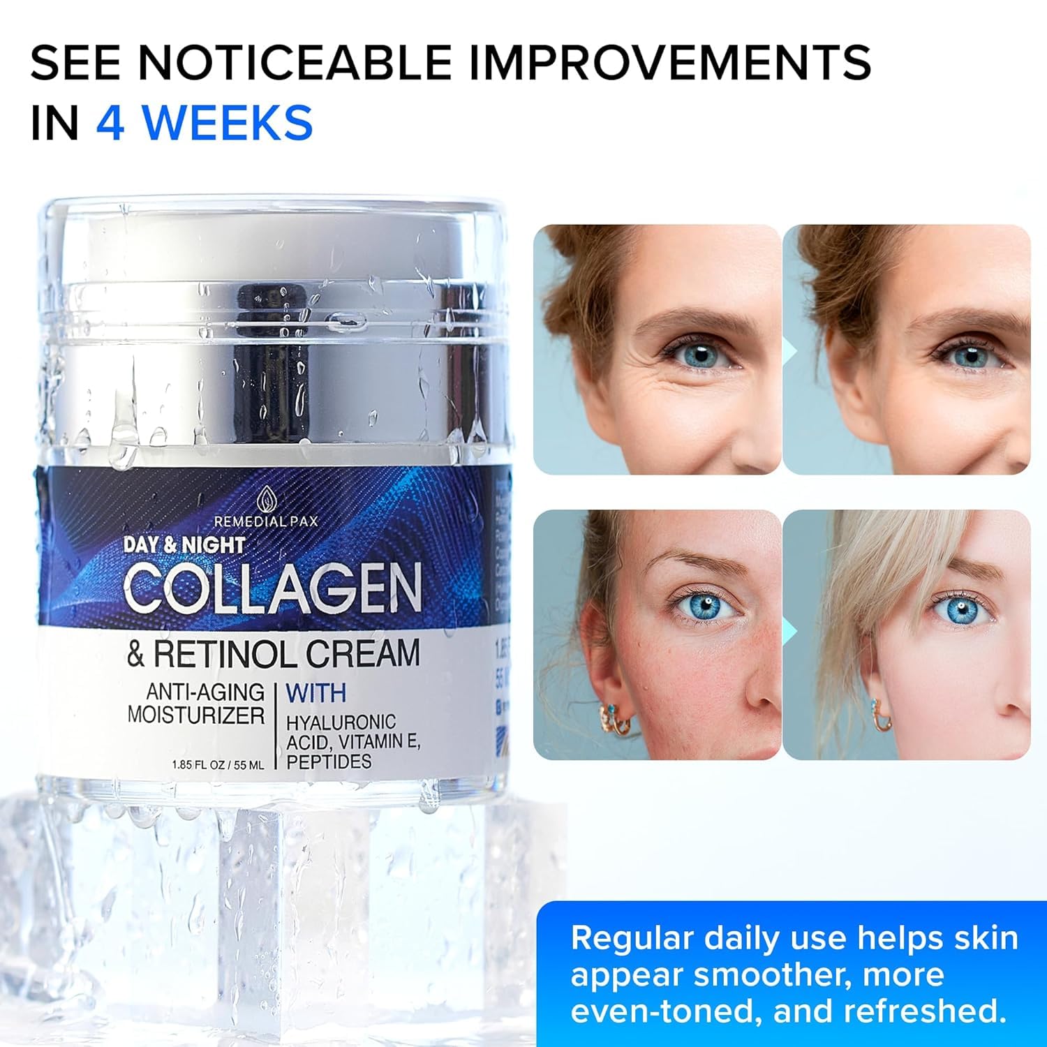 REMEDIAL PURITY AESTHETICS cream applied on hand demonstrating smooth spreadability