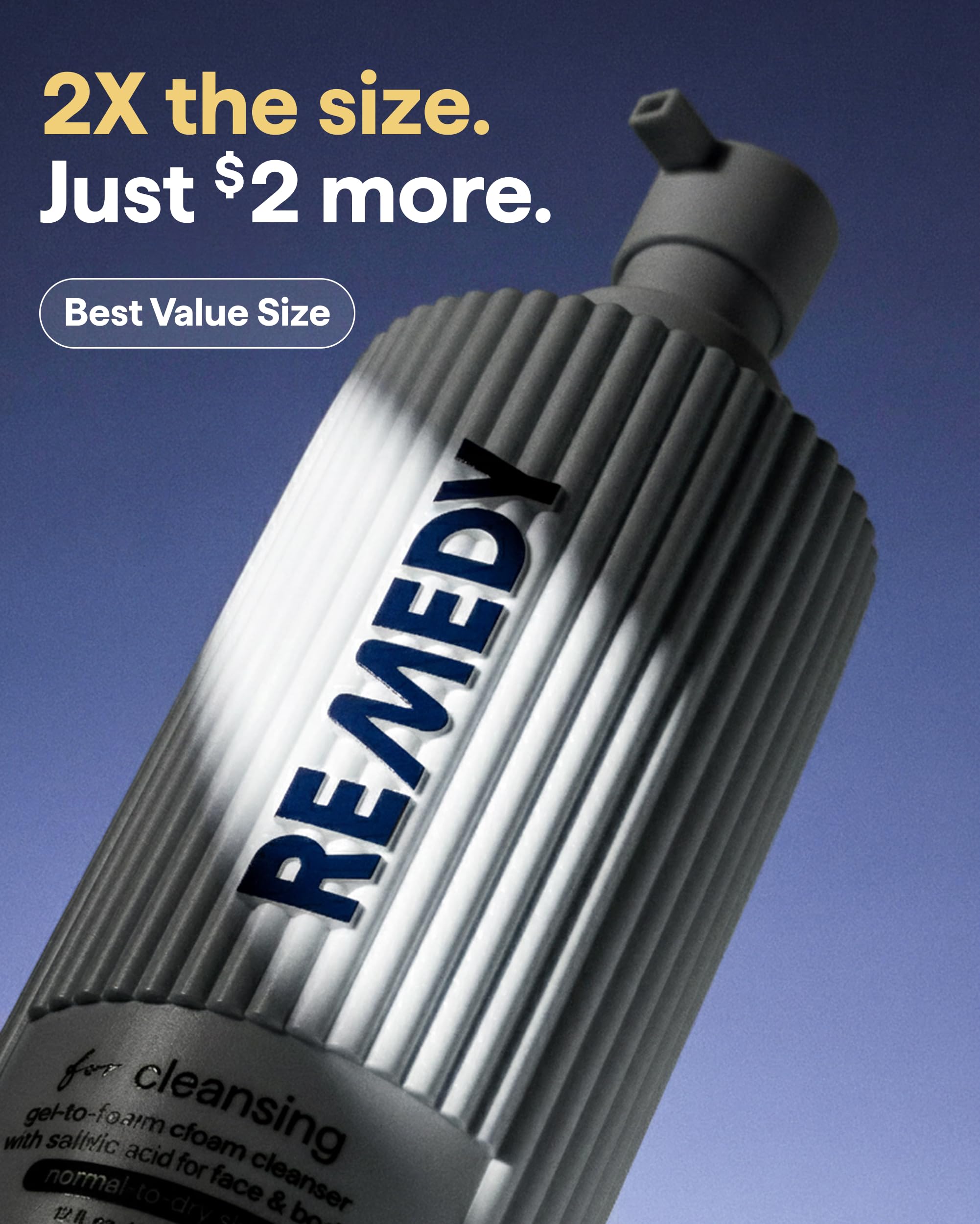 Remedy Science pump and bottle label highlighting easy-dispense convenience