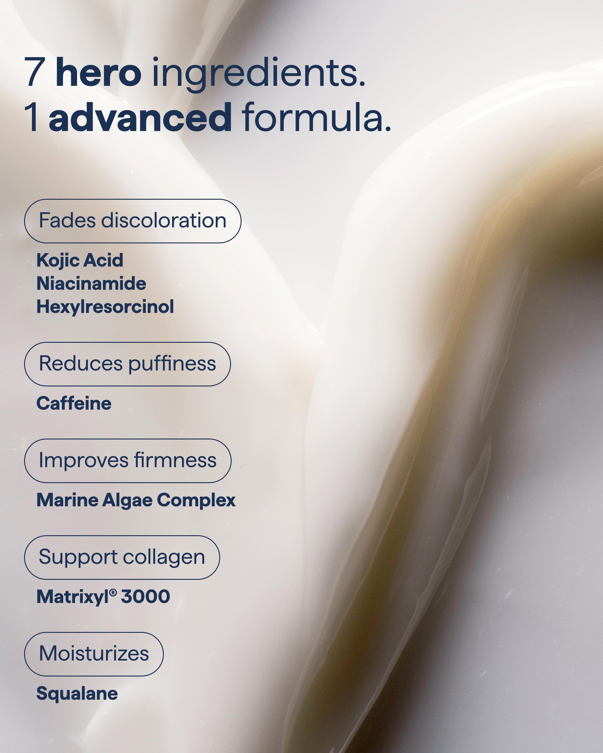 Remedy Science applying cream under eye emphasizing gentle patting and soothing feel