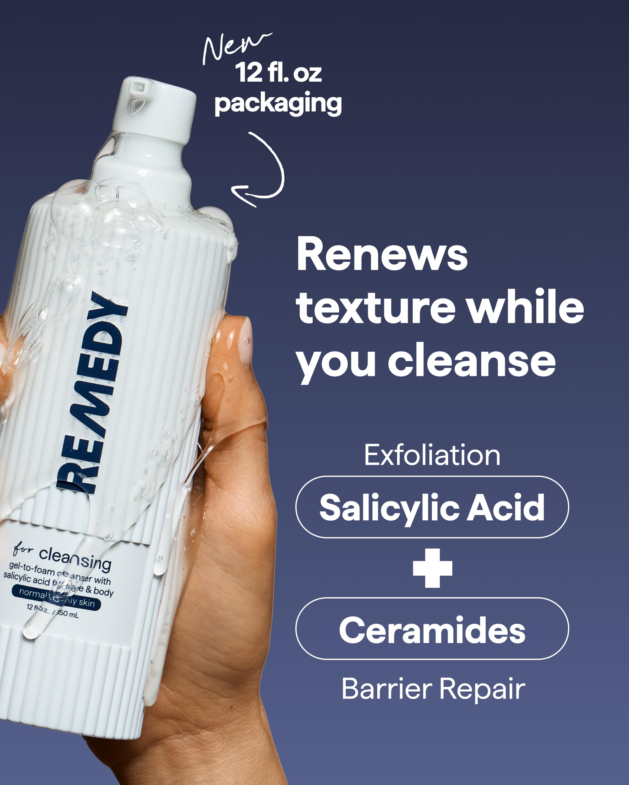 Remedy Science foam on hand demonstration illustrating effective oil removal