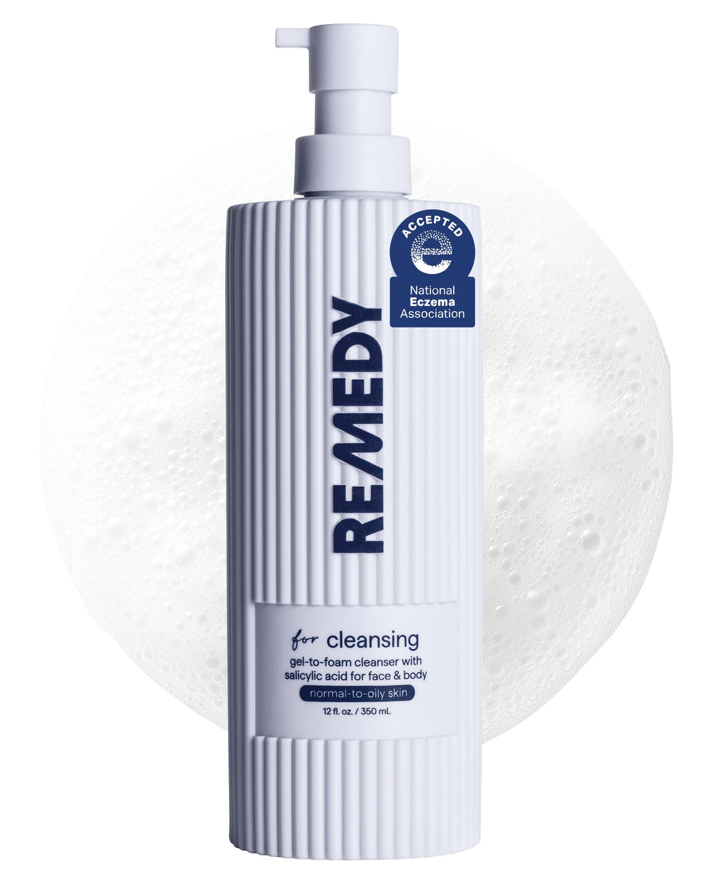 Remedy Science front packaging showing cleanser and benefit of gentle exfoliation
