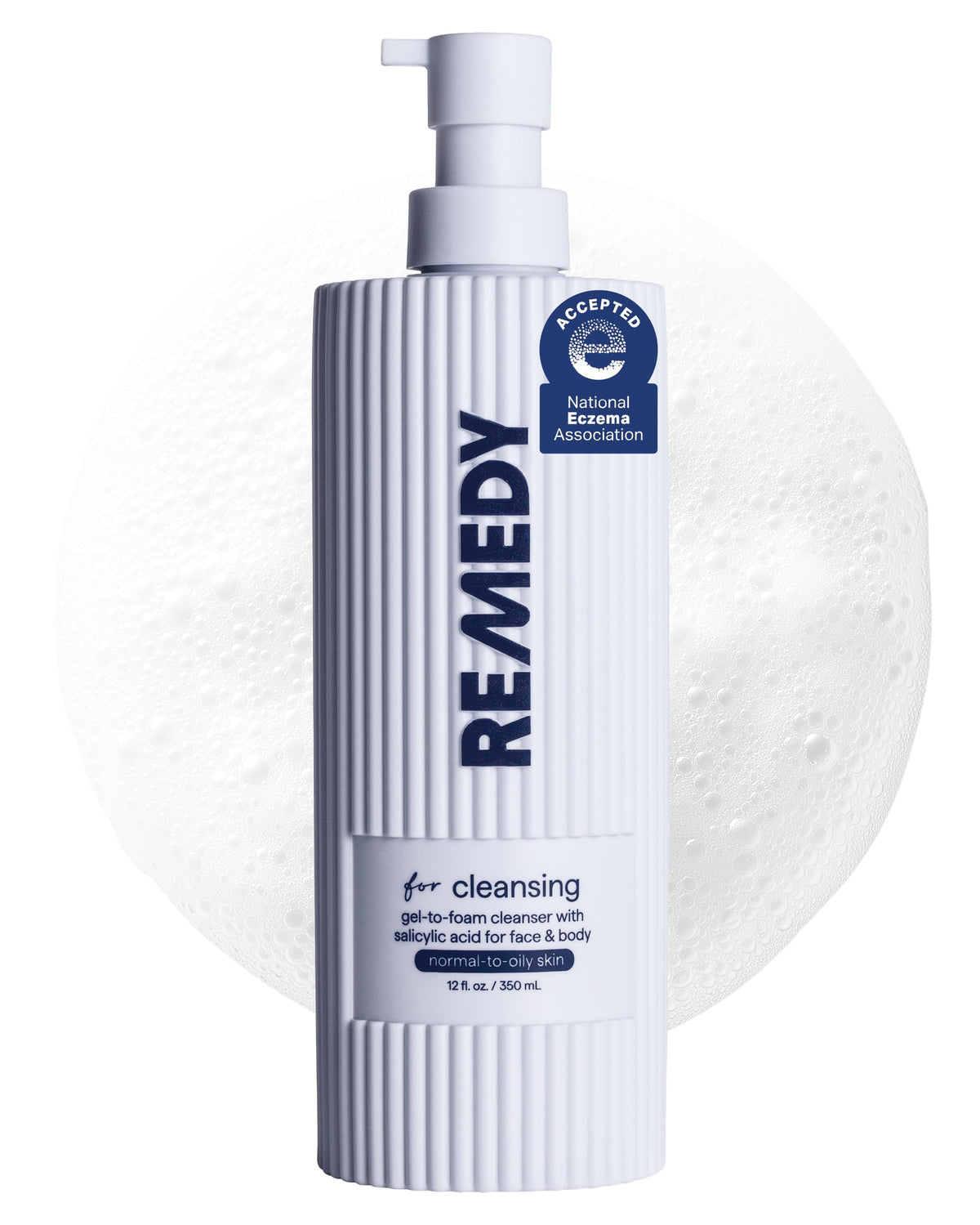Remedy Science front packaging showing cleanser and benefit of gentle exfoliation