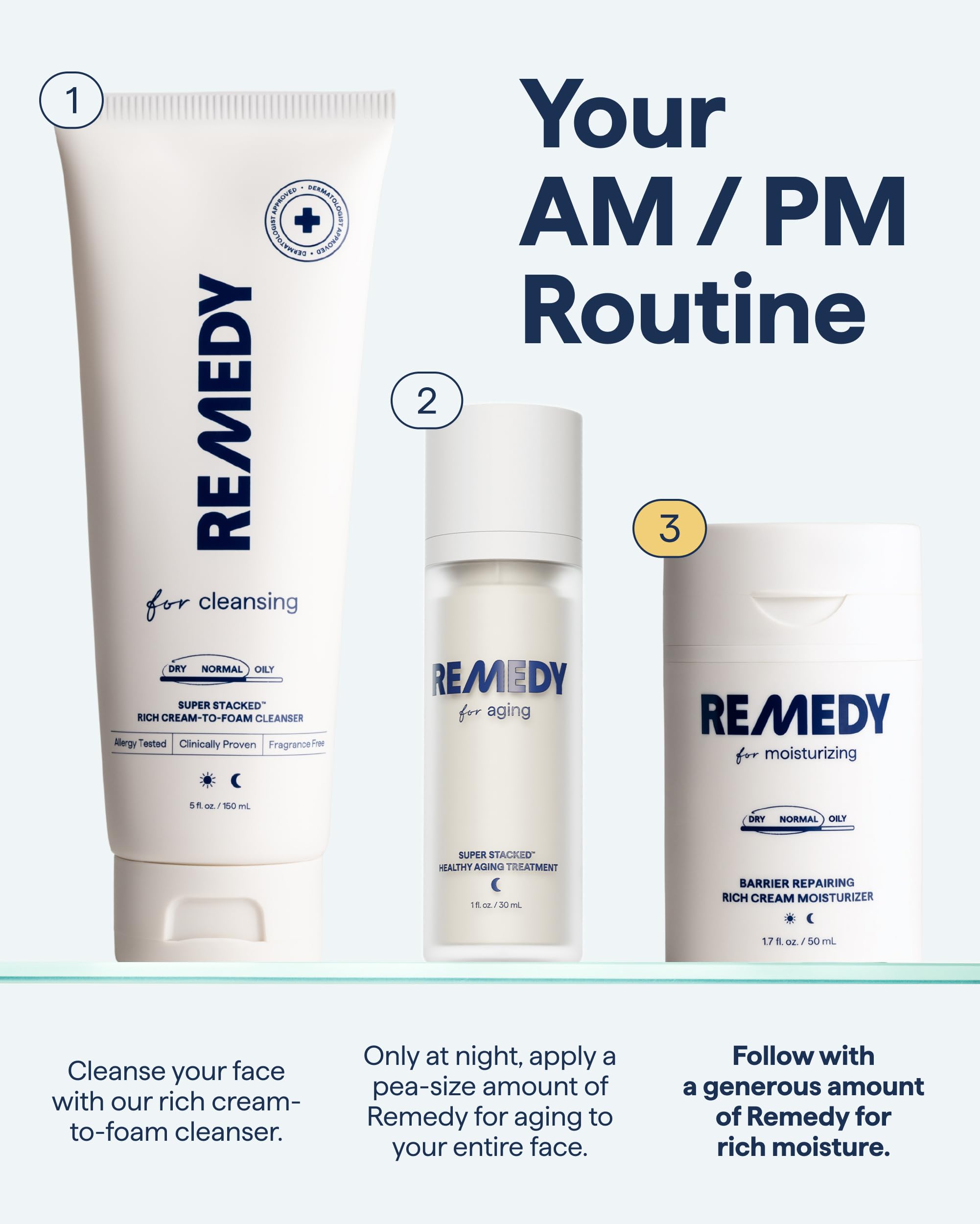 Remedy Science cream on nightstand as part of evening routine promoting repair