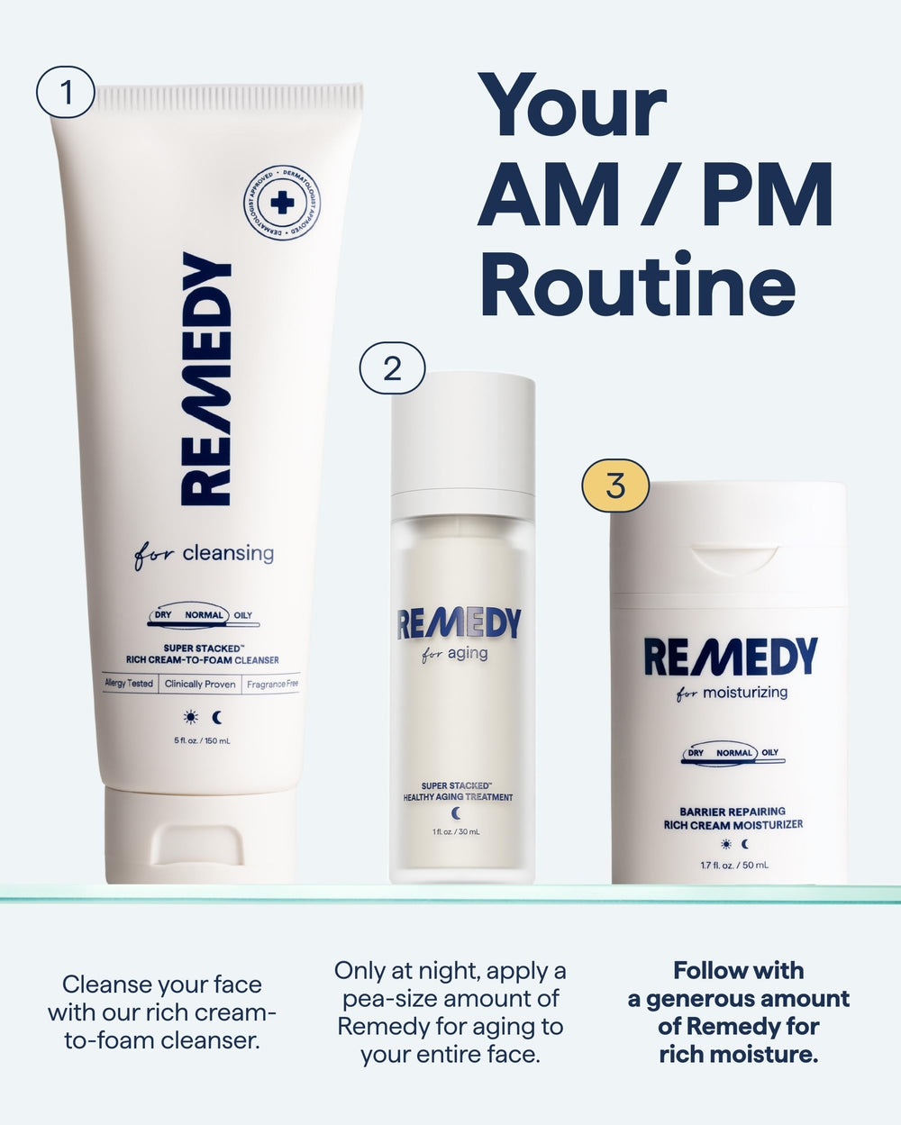 Remedy Science cream on nightstand as part of evening routine promoting repair