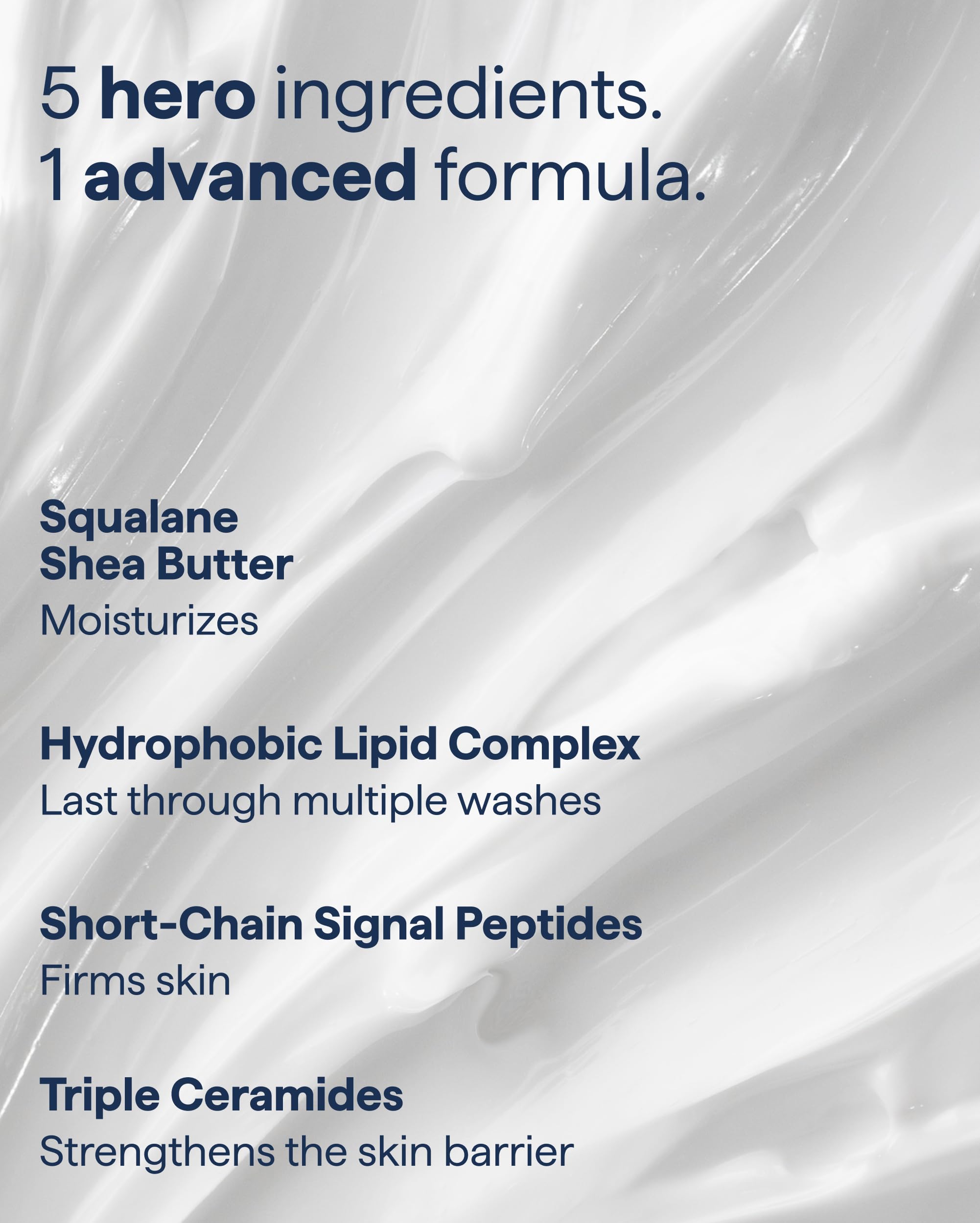 Remedy Science ingredient flatlay showing peptides and ceramides benefit